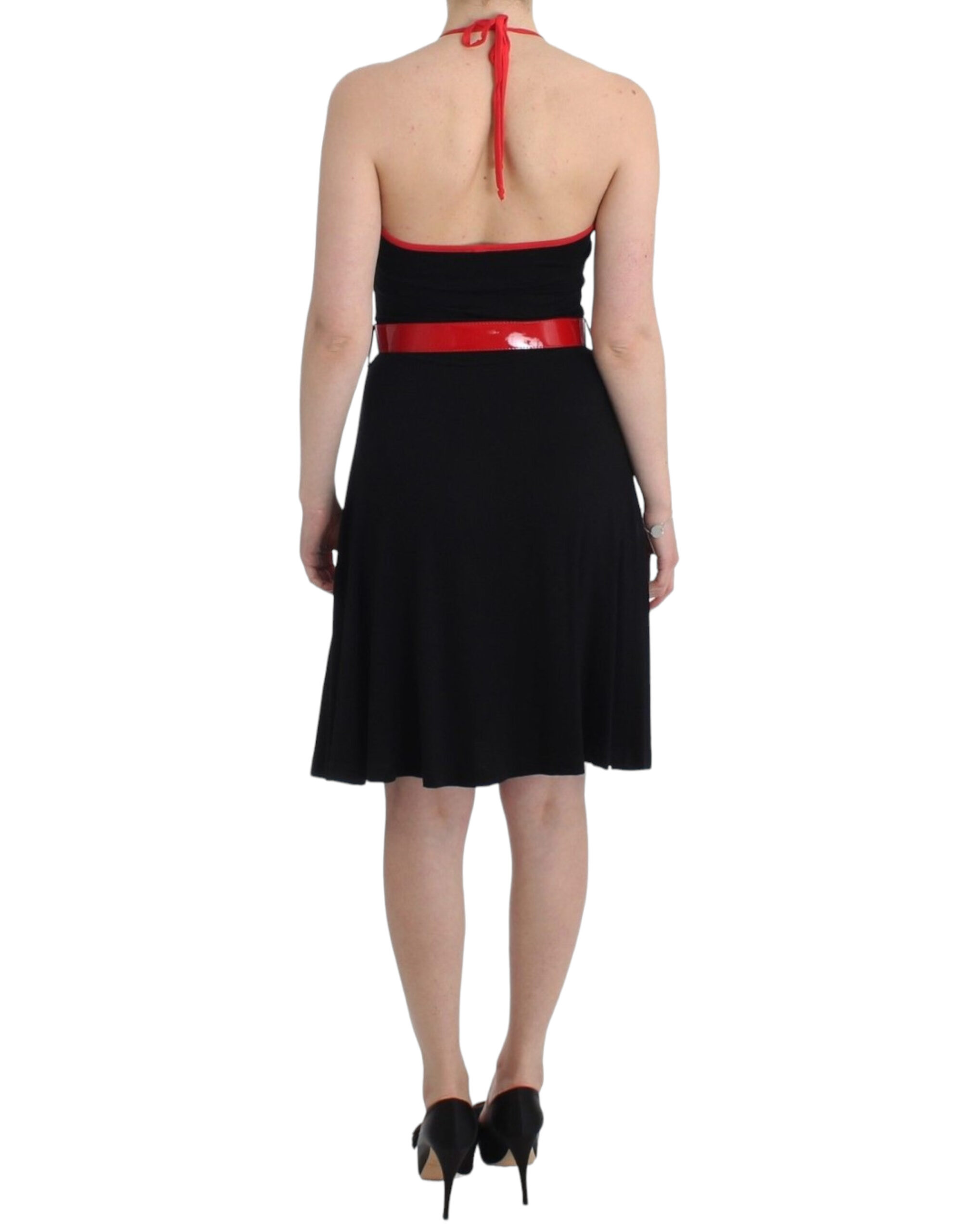 Black belted palladio dress