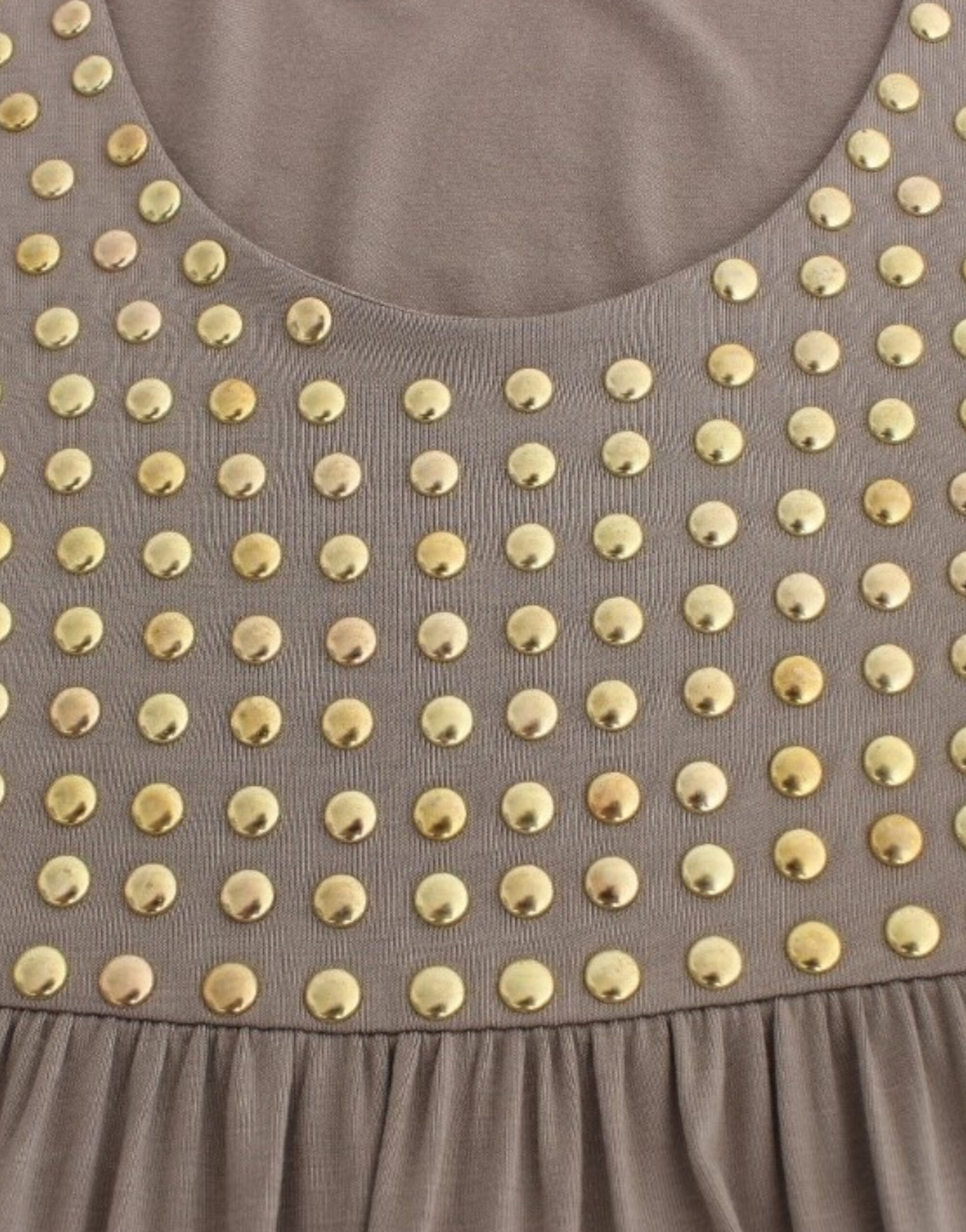 Khaki studded sheath dress