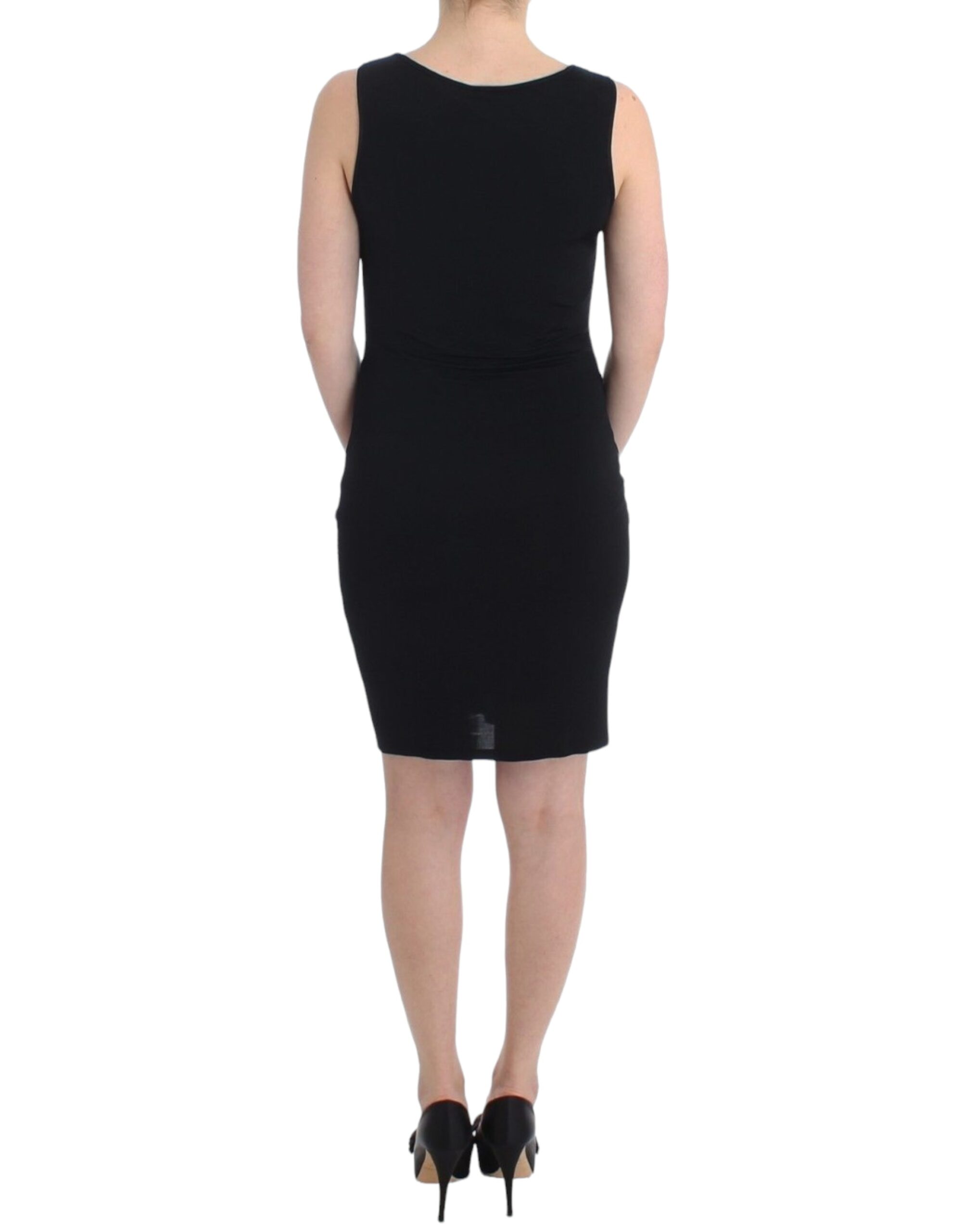 Black pencil sheath dress
