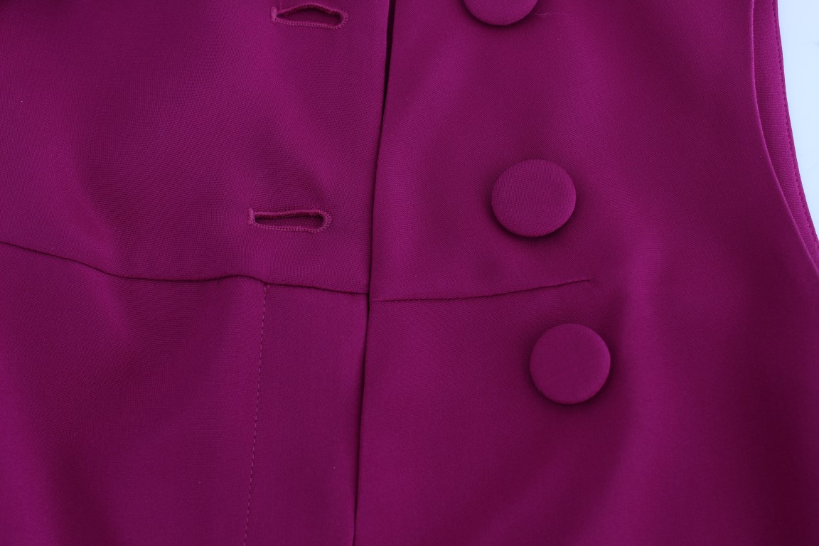 Purple Silk Sleeveless Blouse Top