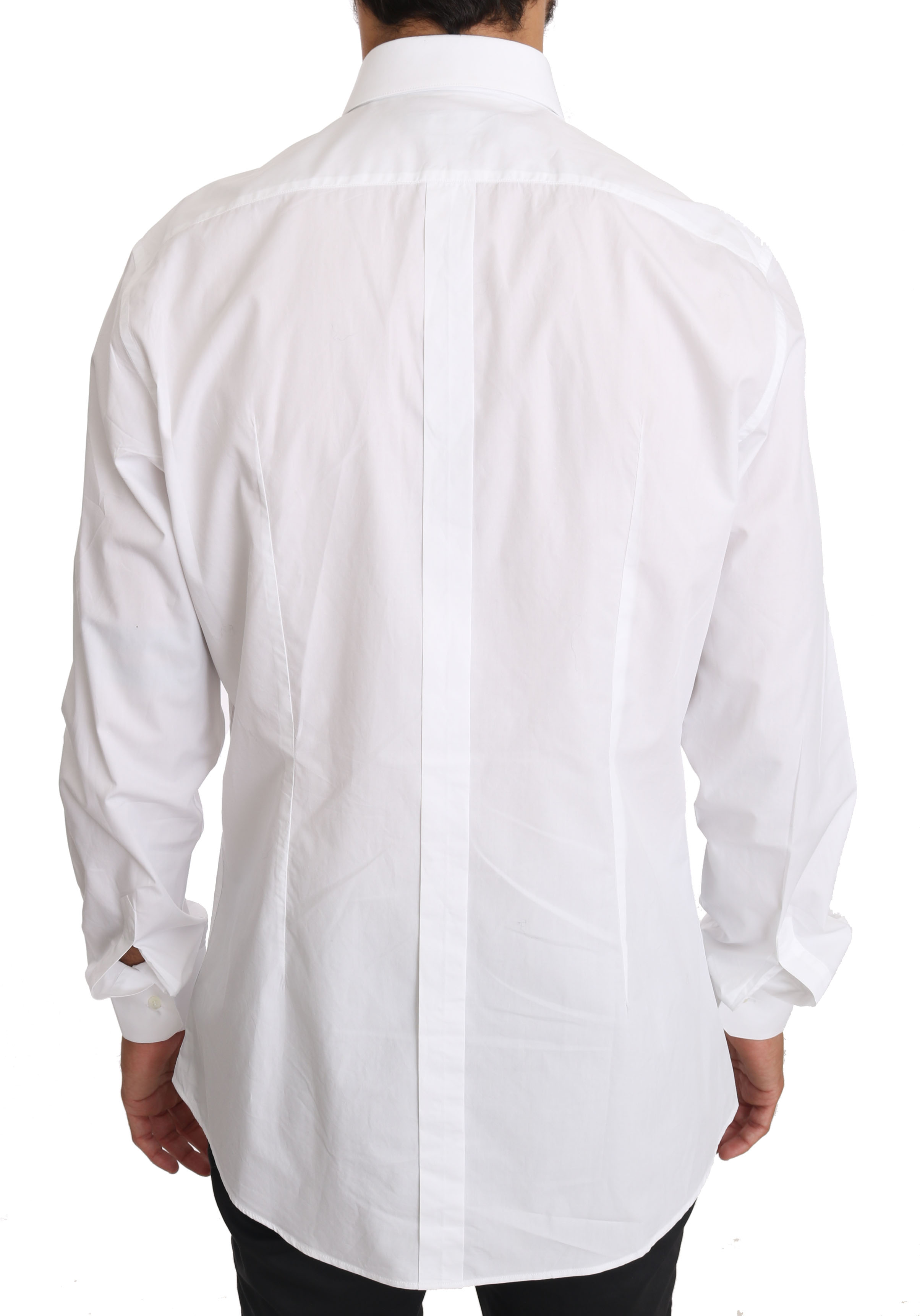 Elegant Slim Fit Dress Shirt in Pure White hover