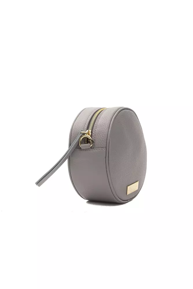 Gray Leather Women Crossbody Bag hover