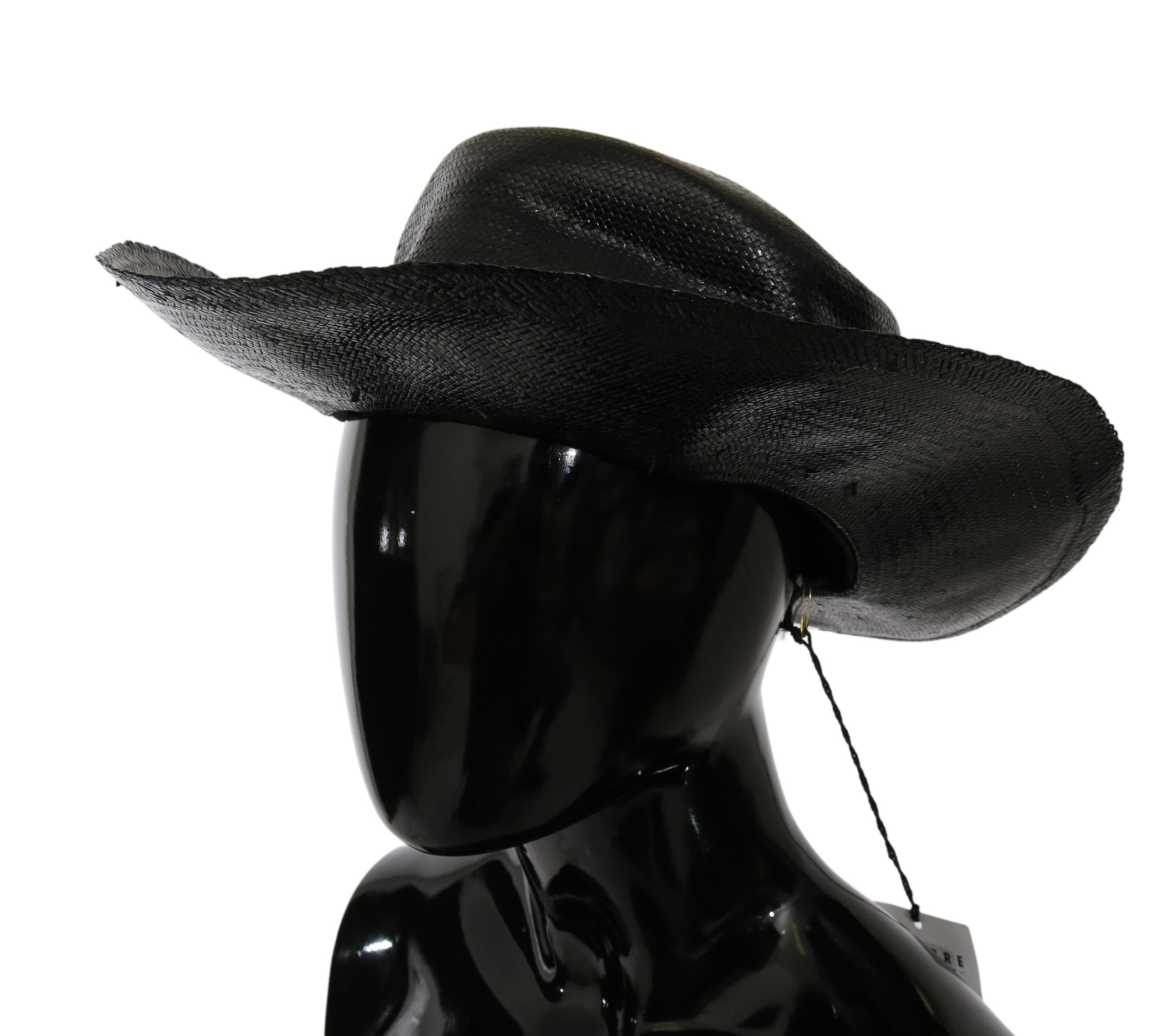 Black Wide Brim Cowboy Solid Hat hover