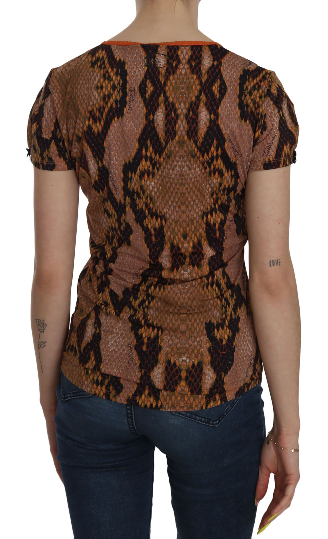 Alluring Brown Snake Skin Pattern Blouse hover