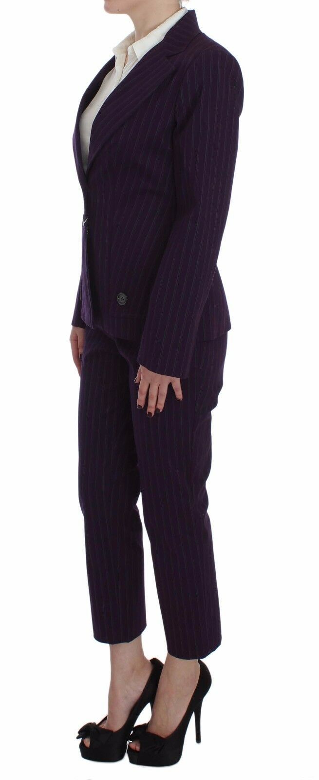 Elegant Striped Pant & Blazer Suit hover