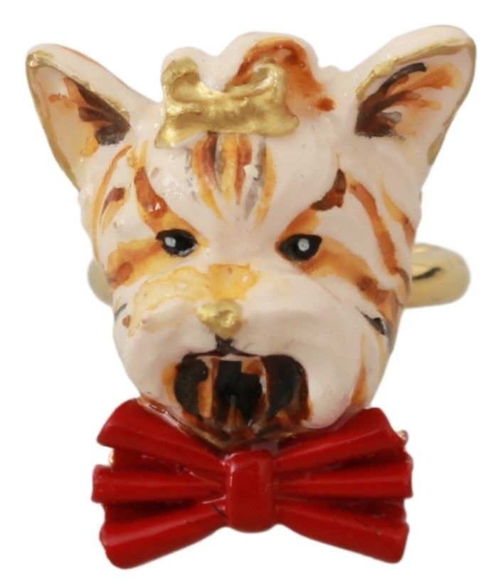 Chic Canine Gold-Tone Statement Ring hover