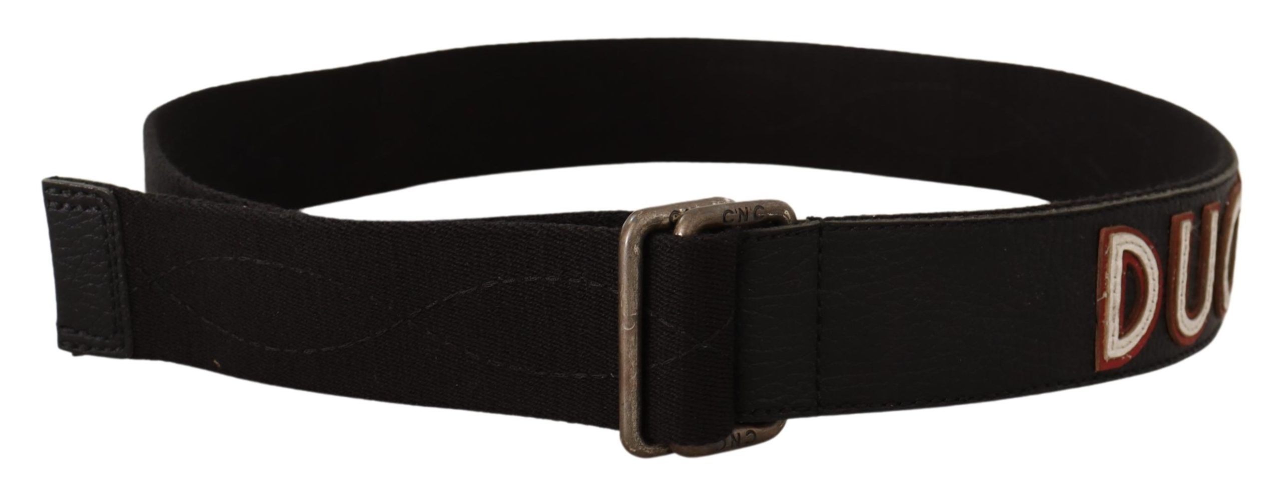 Black Cotton Ducati Metal Buckle Belt hover