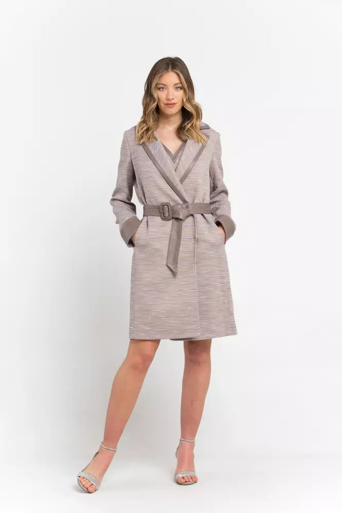 Beige Cotton Women Coat hover