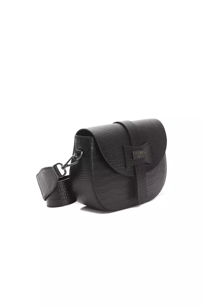 Black Leather Women Crossbody Bag hover