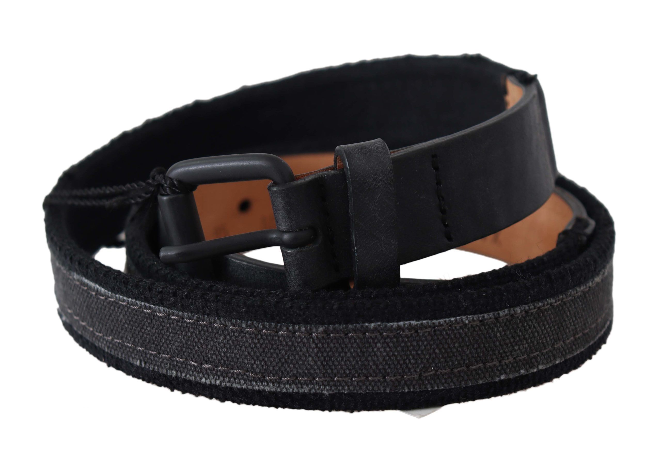 Black Leather Logo Buckle Waist hover