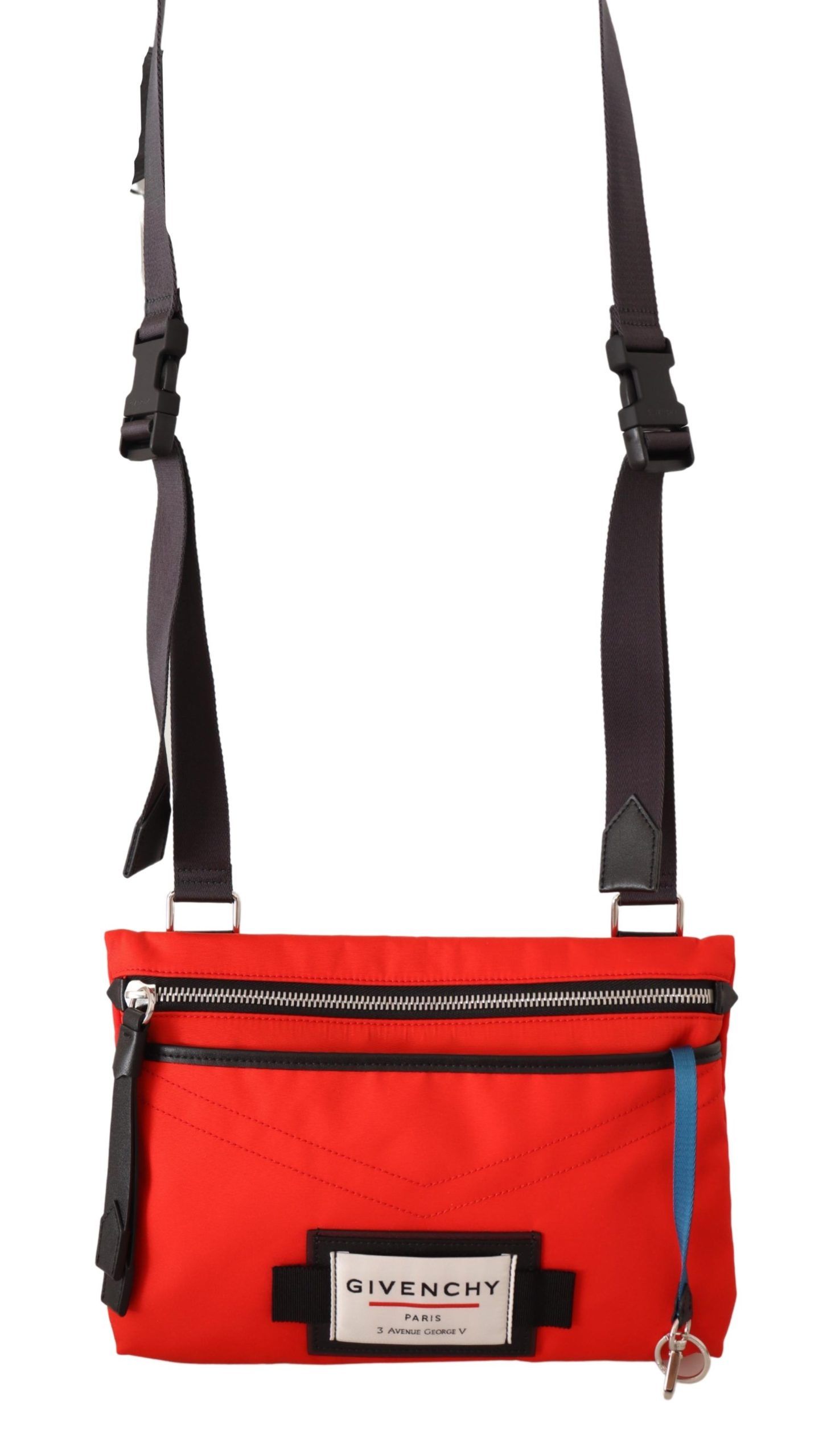 Chic Red and Black Downtown Crossbody Bag hover