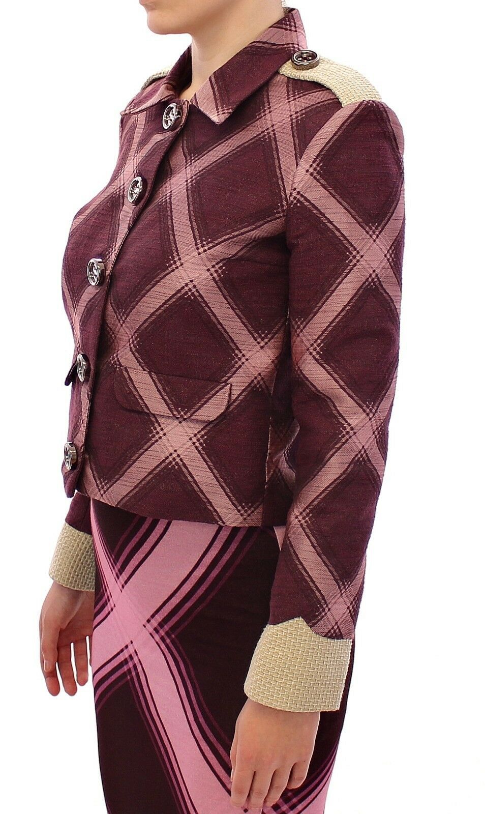Elegant Multicolor Check Print Jacket hover