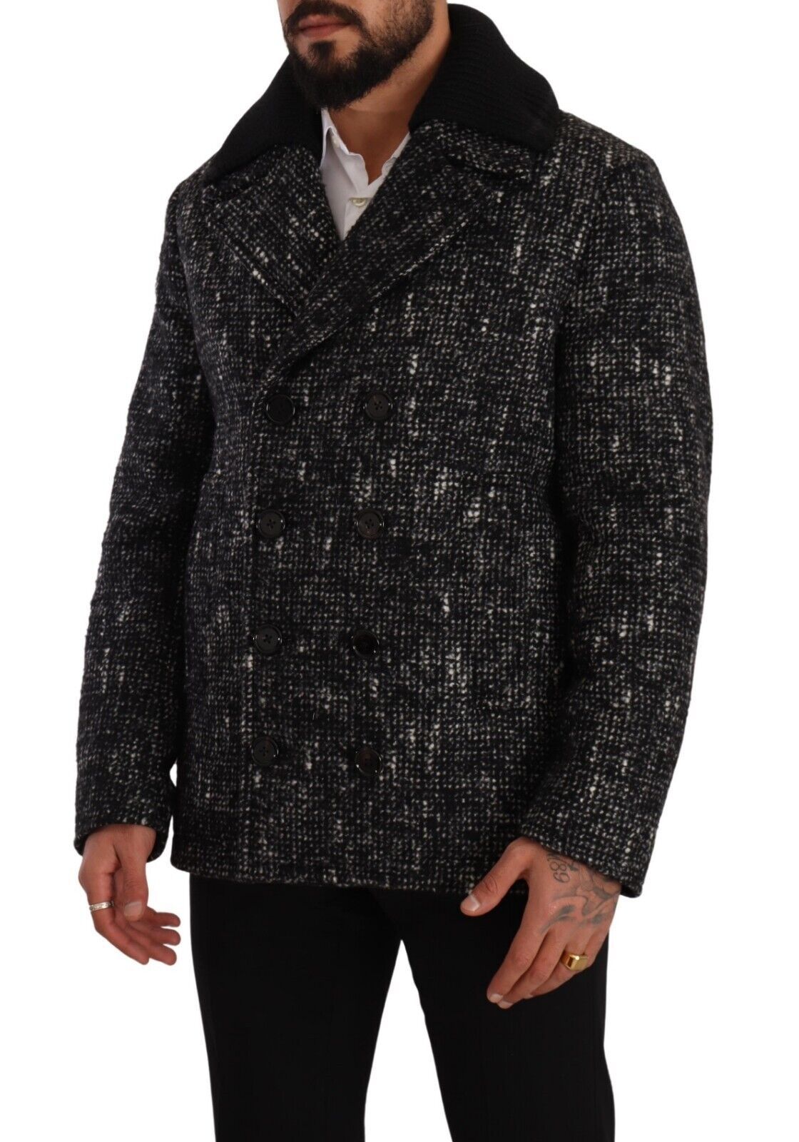 Chic Double Breasted Wool Blend Overcoat hover