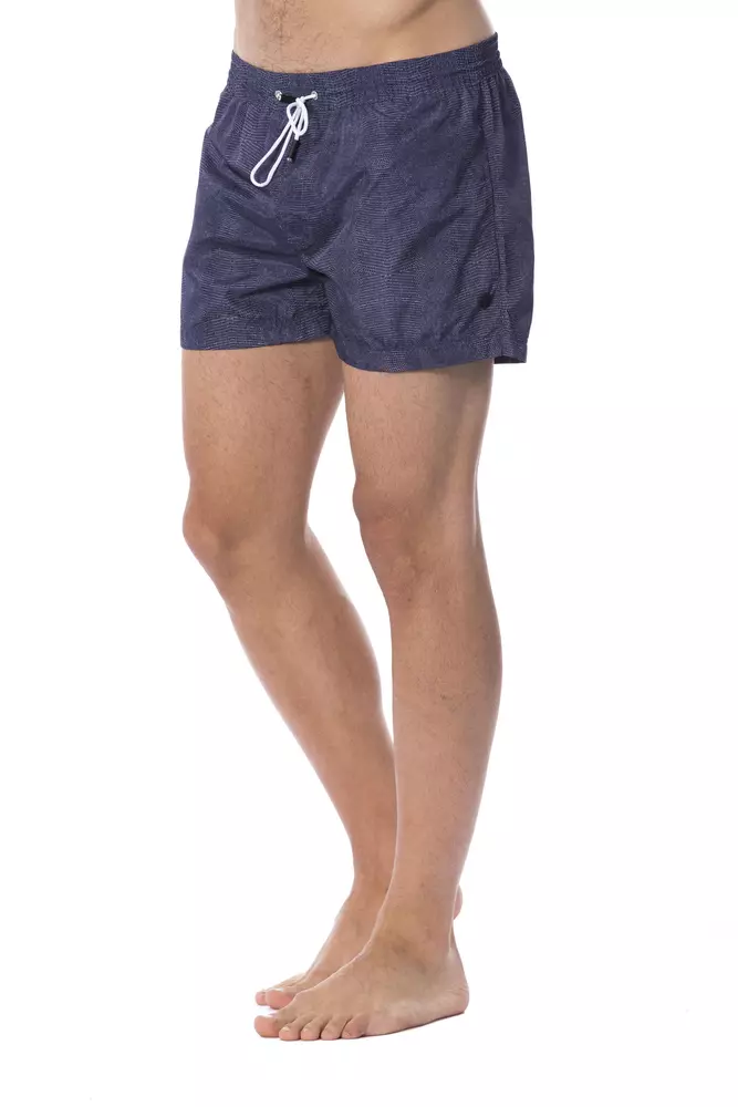 Blue Polyester Men's Swimwear hover