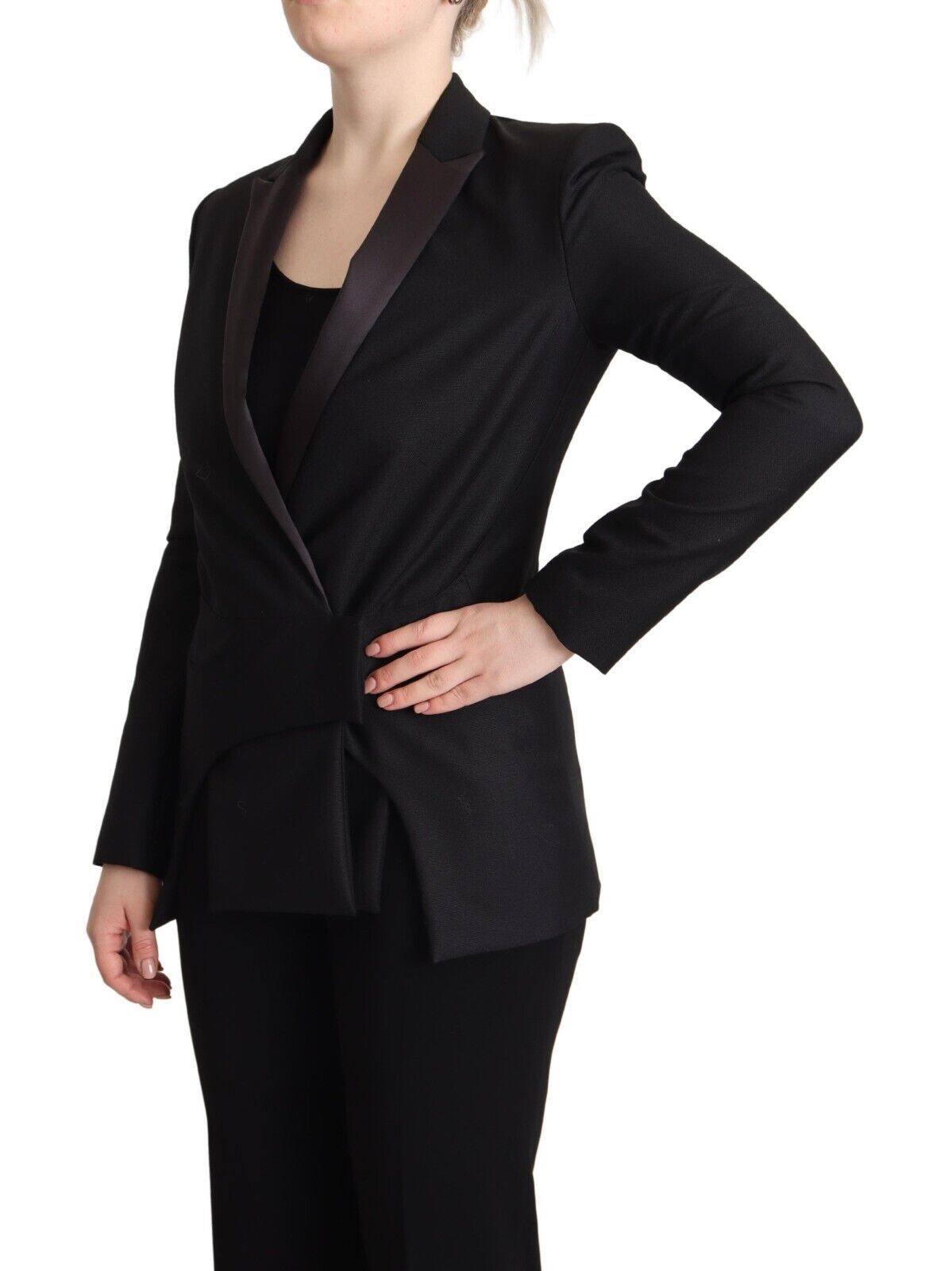 Elegant Black Double-Breasted Blazer hover