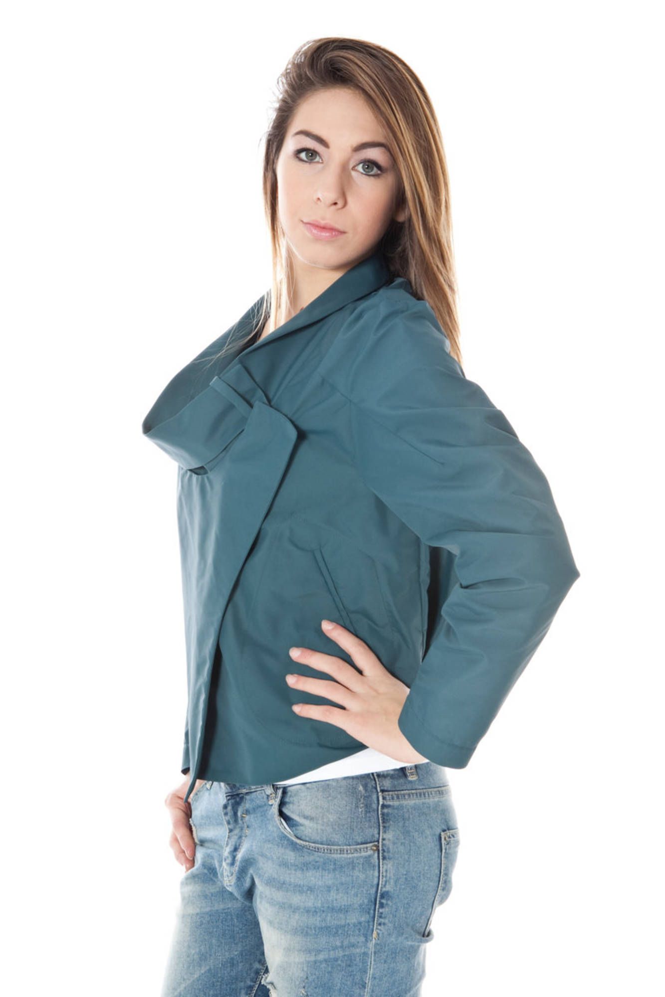 Green Polyamide Women Jacket hover