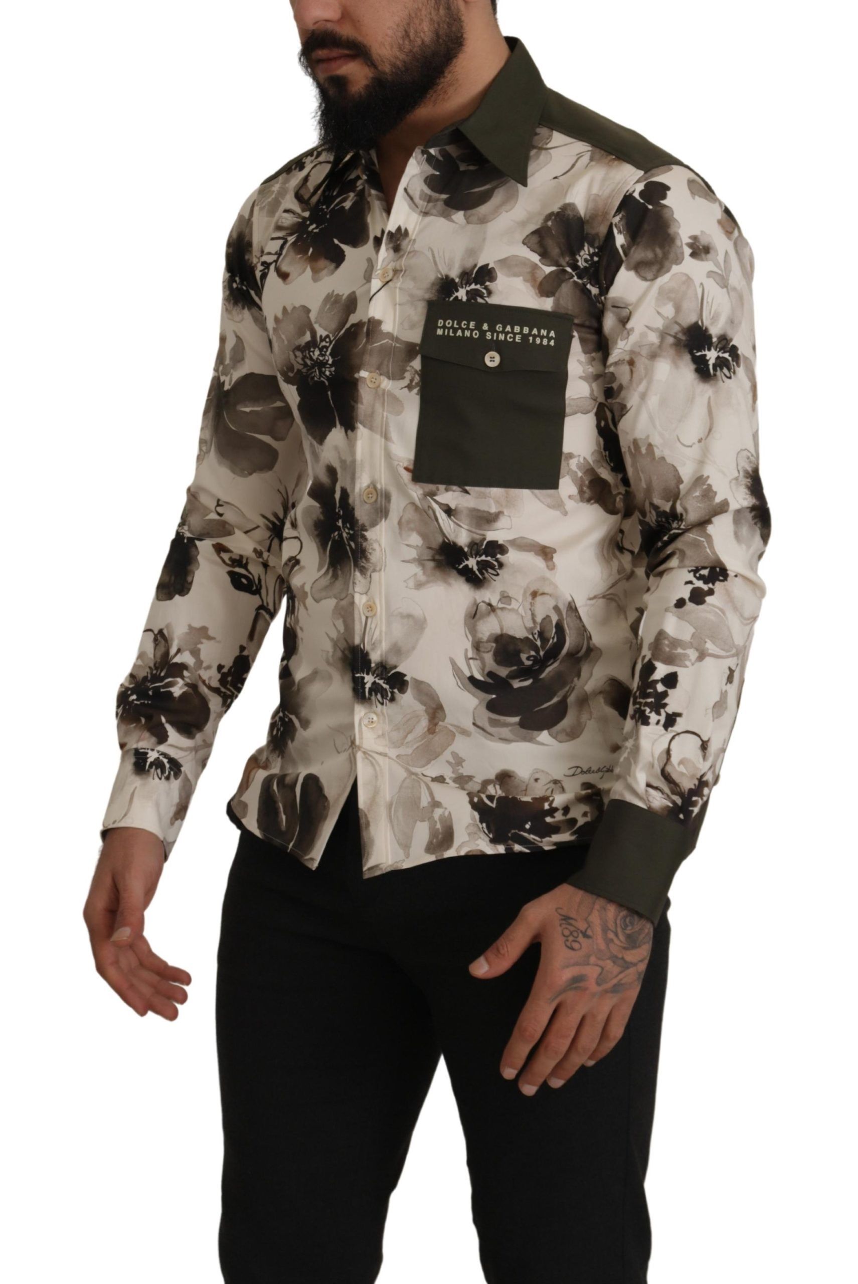 Floral Print Casual Cotton Shirt hover