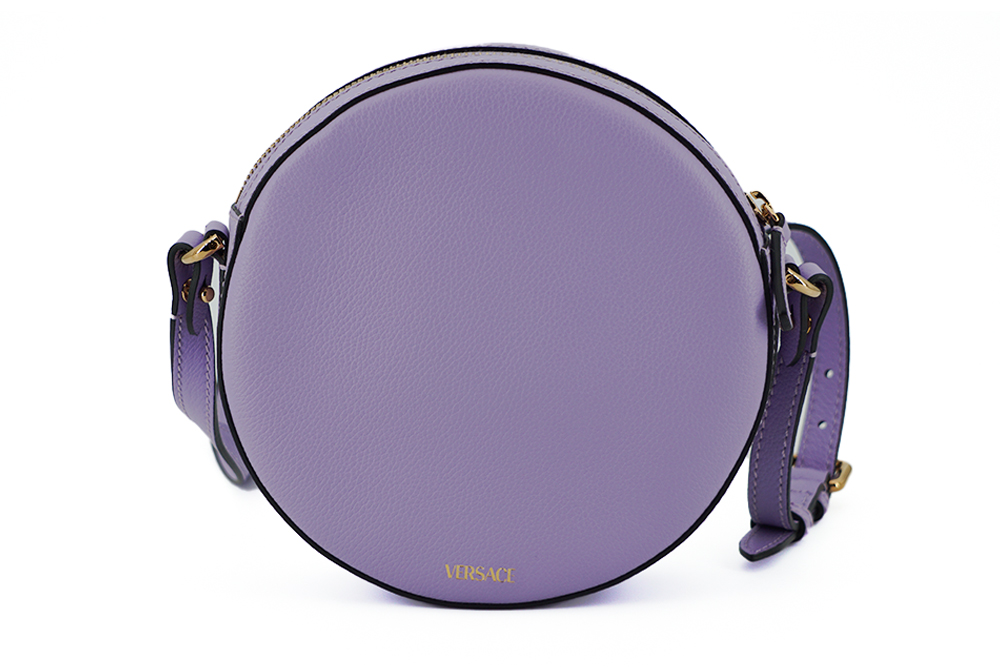 Elegant Purple Round Shoulder Bag hover