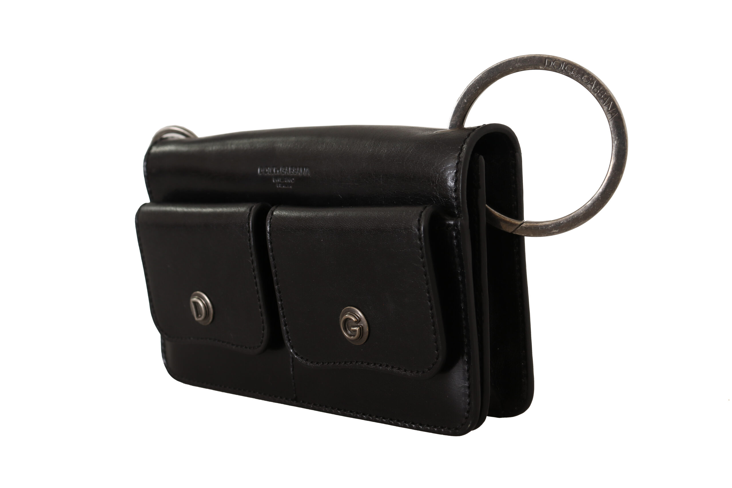 Elegant Mini Leather Wallet in Timeless Black hover