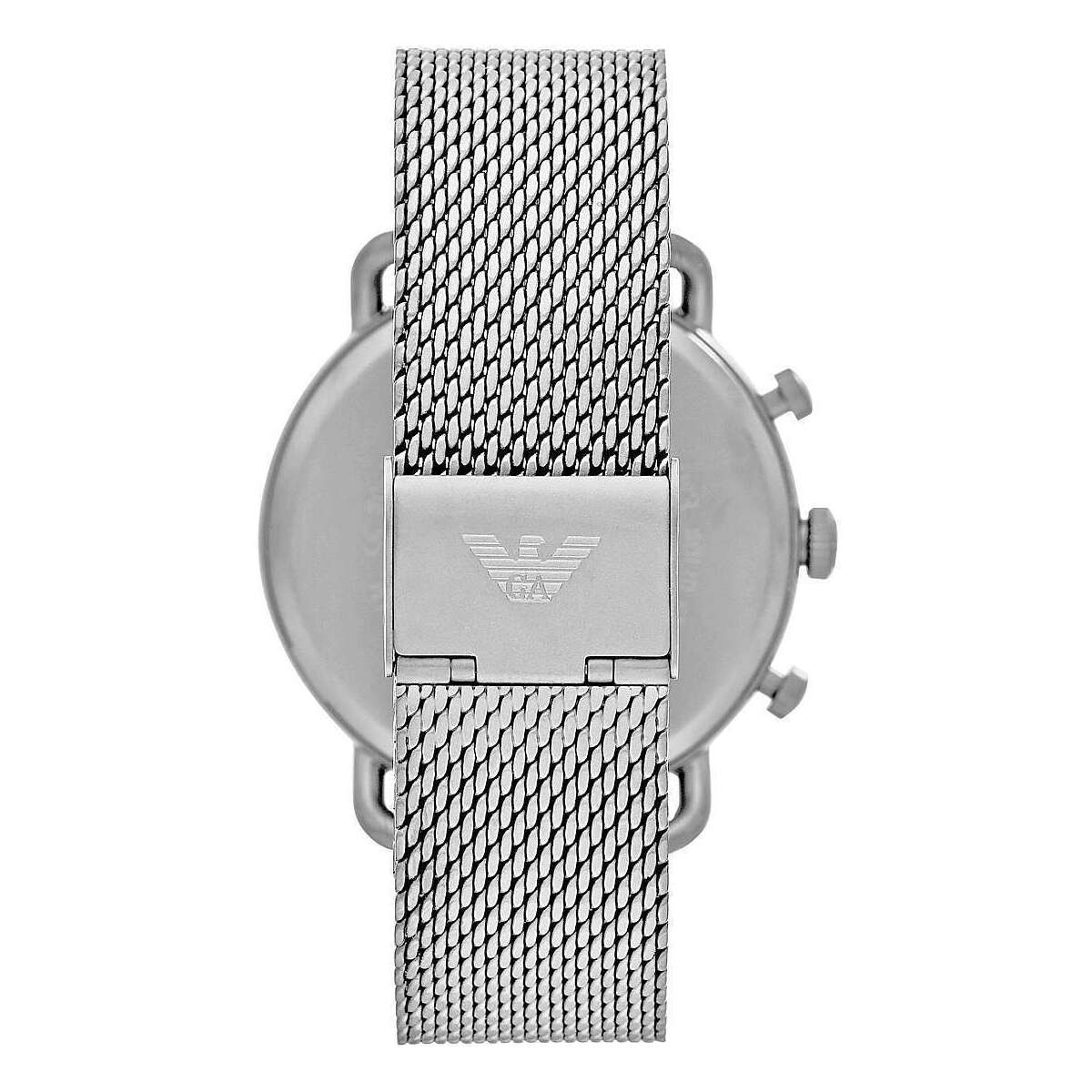 Sophisticated Silver Steel Chronograph Watch hover