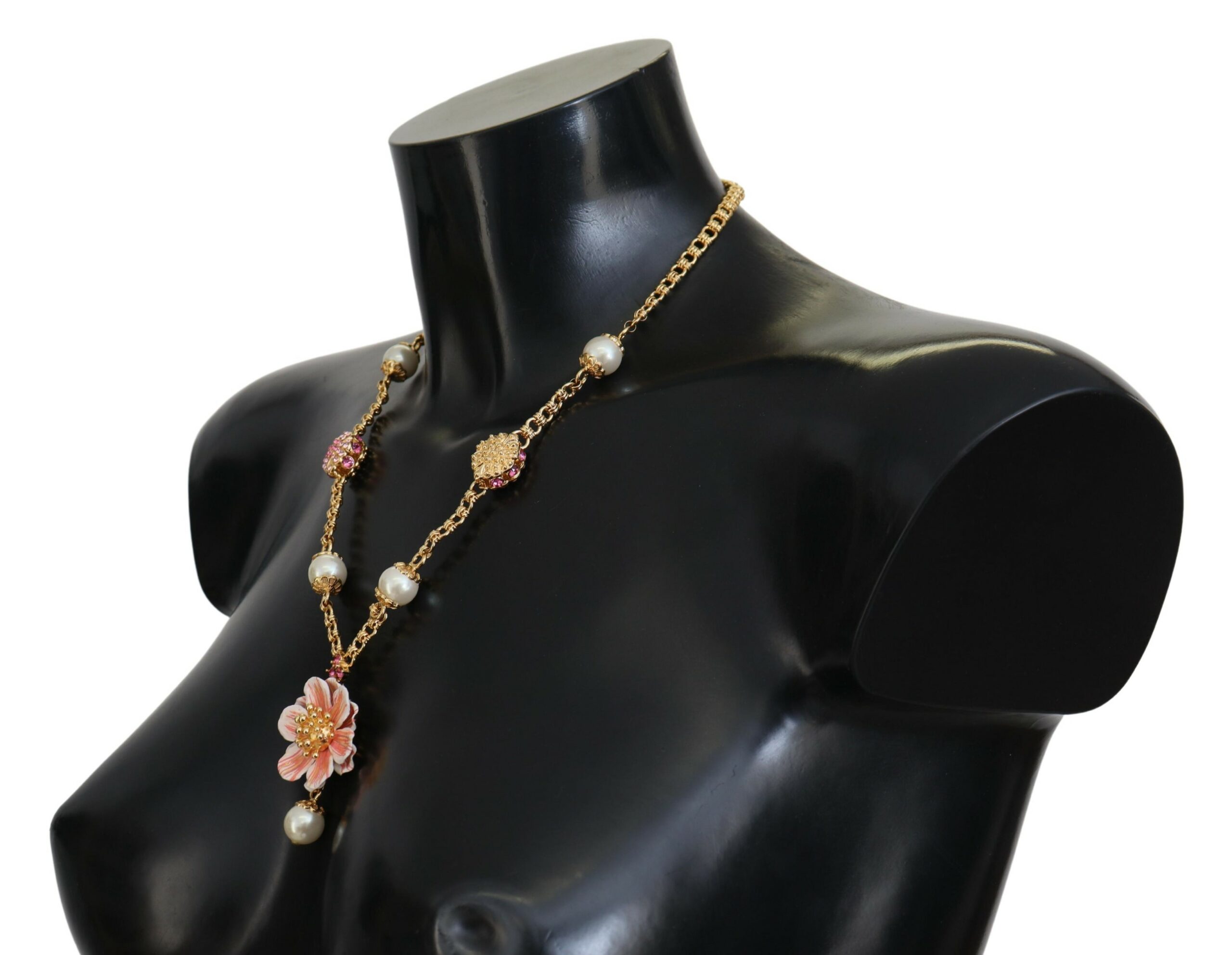 Elegant Floral Statement Charm Necklace hover