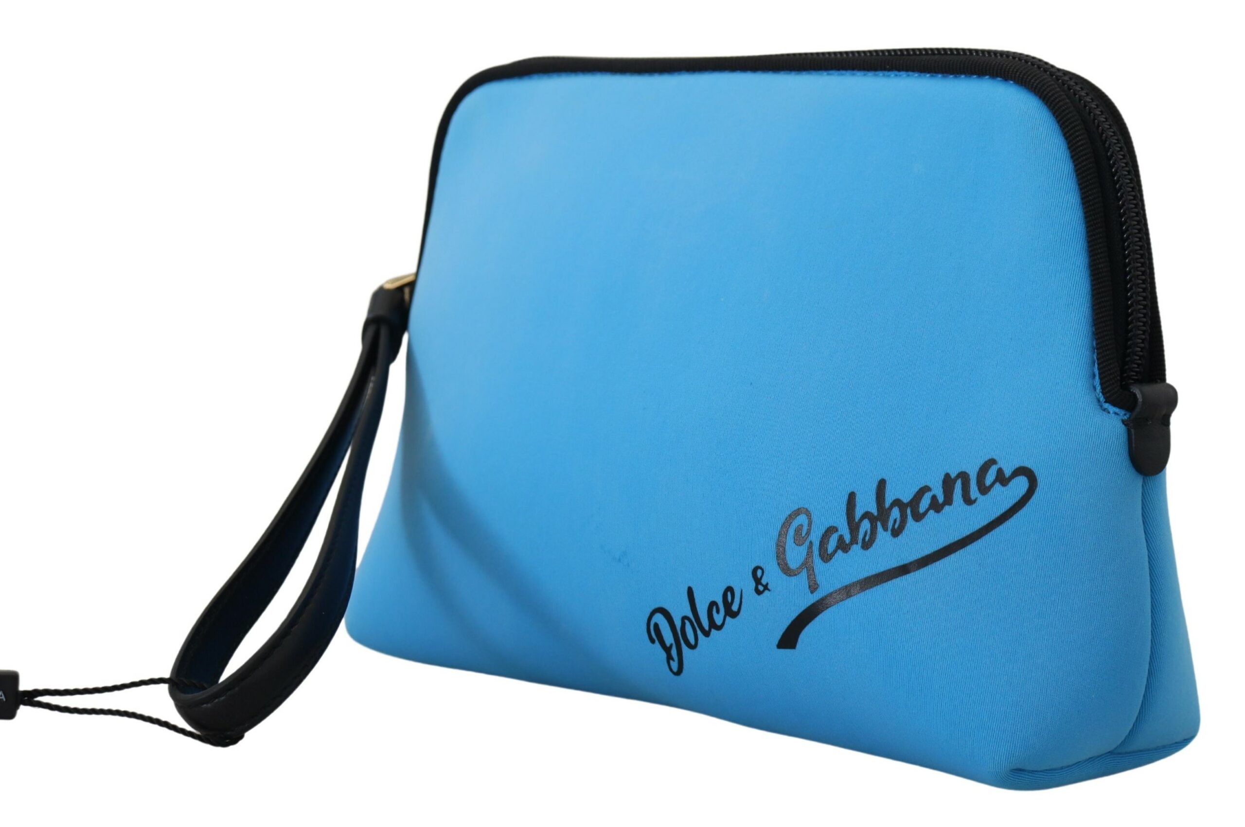 Elegant Blue Polyamide Pouch Bag hover