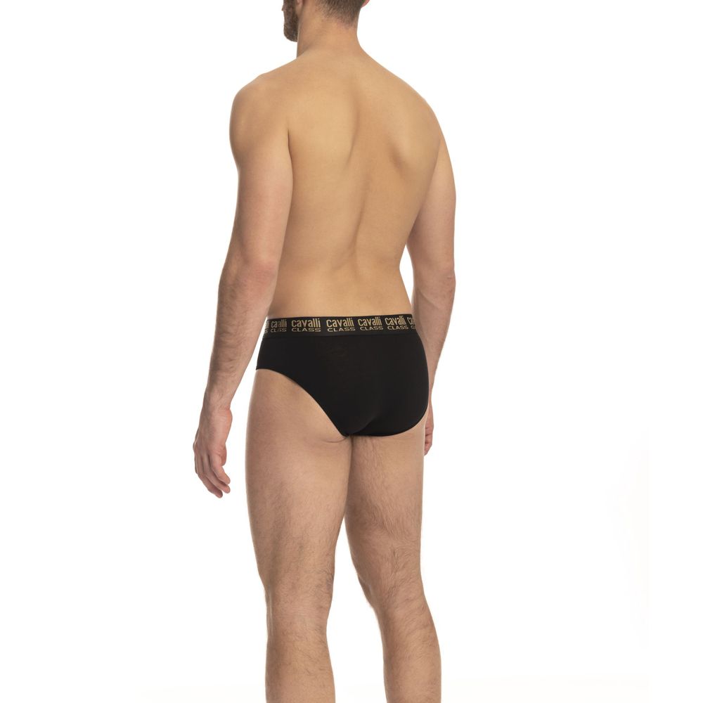 Black Cotton Men's Briefs Pair hover