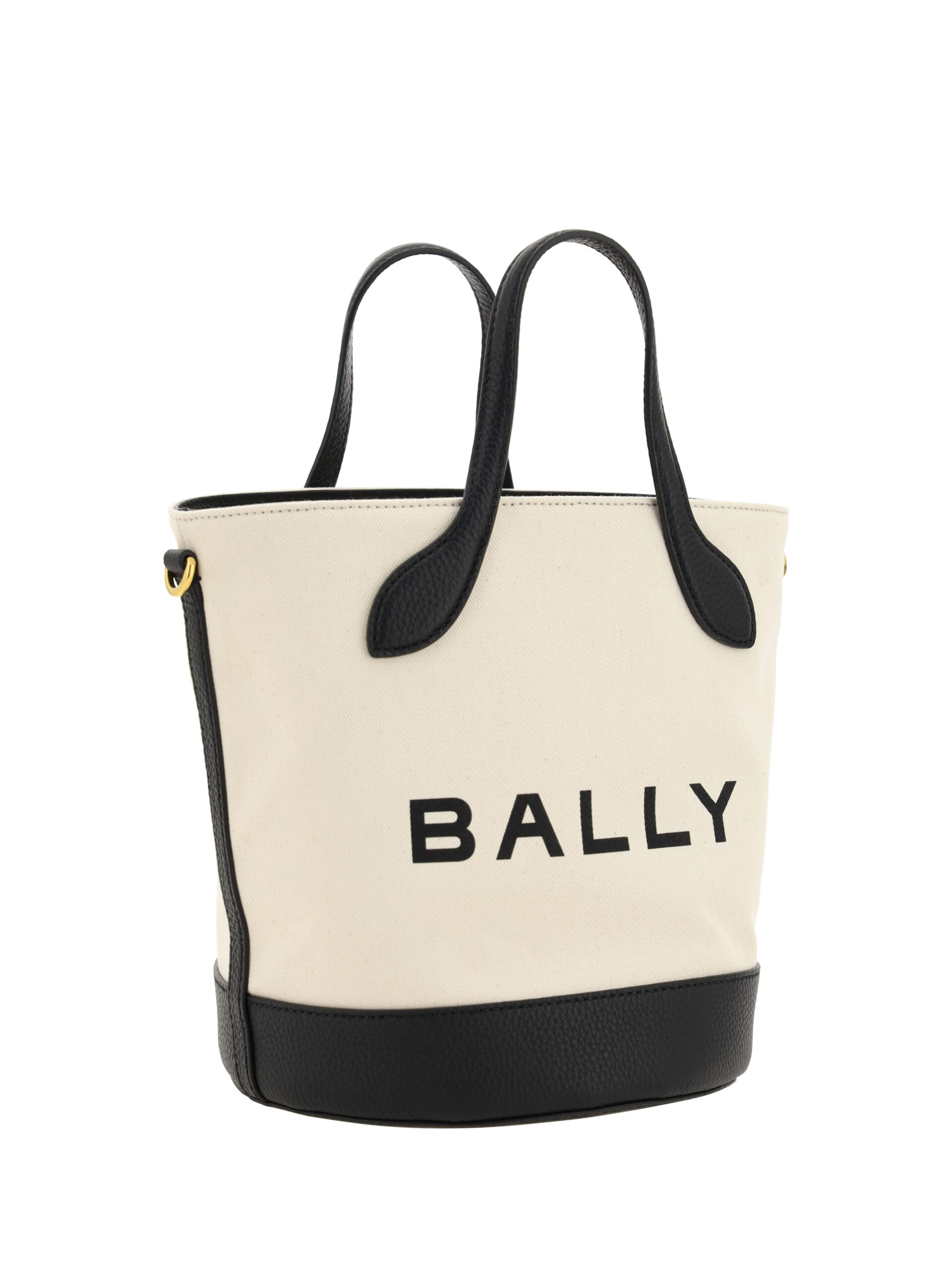 Elegant Monogram Bucket Bag in Black & White hover