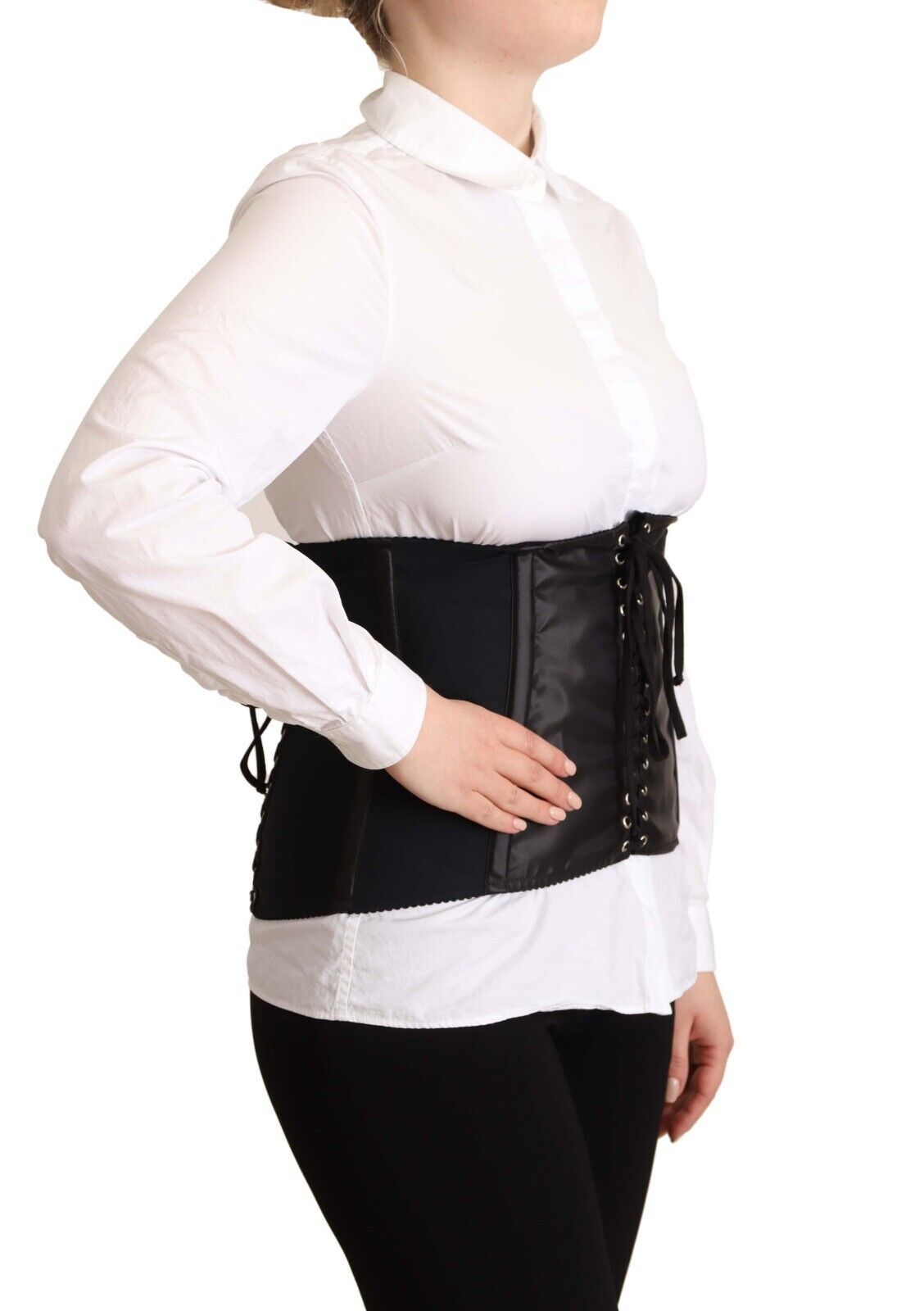 Black Corset Belt Stretch Waist Strap Top hover