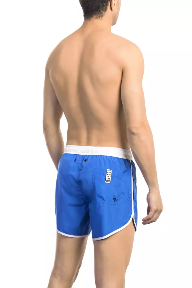 Blue Polyester Men Swim Short hover