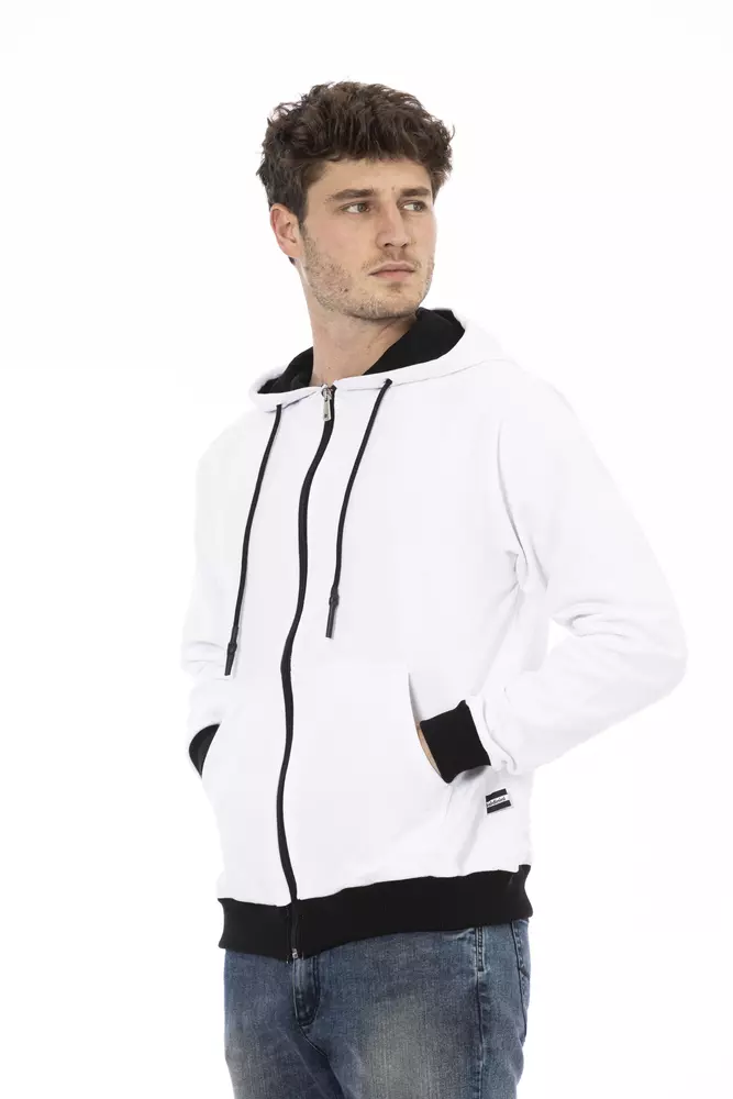 White Cotton Men's Hoodie hover