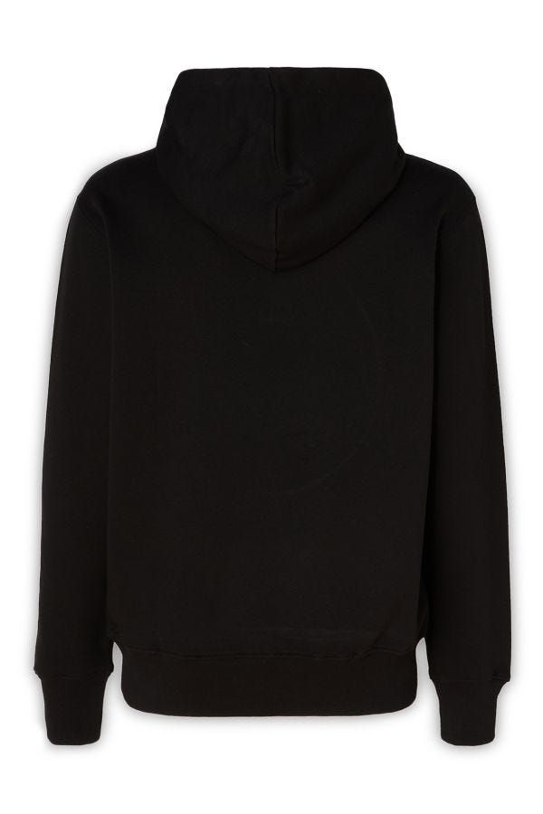 Stunning Hooded Black Cotton Sweatshirt hover