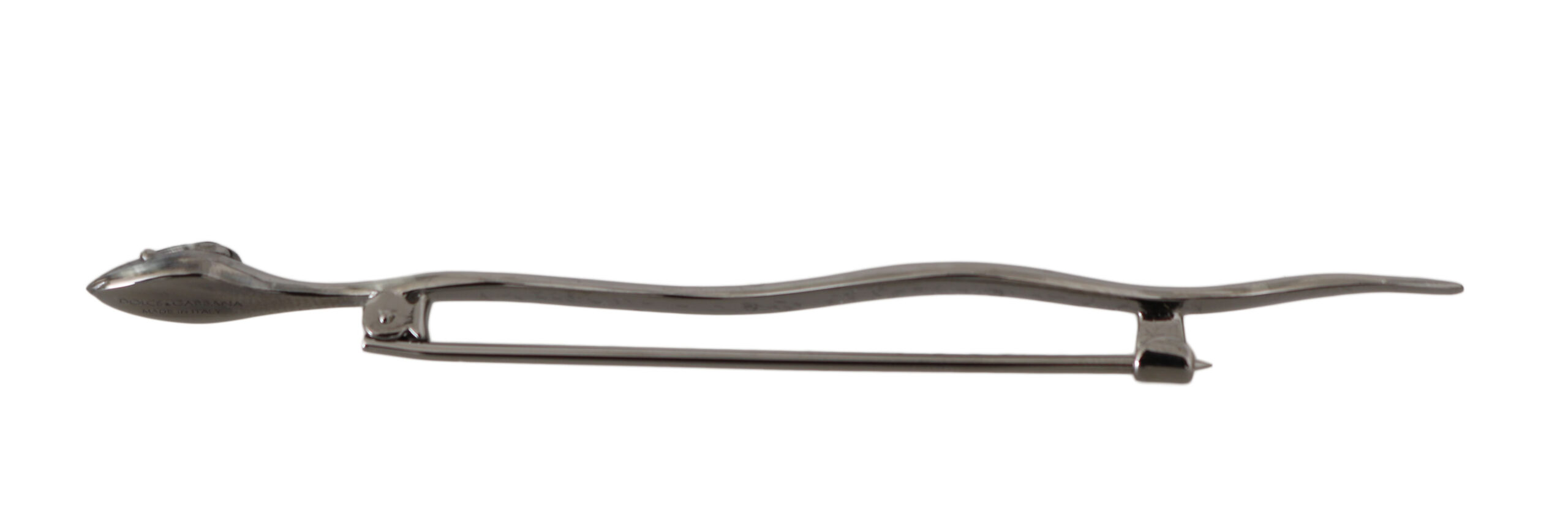 Elegant Crystal-Embellished Silver Brooch hover