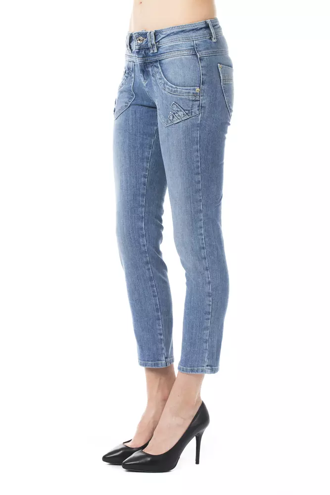 Light Blue Cotton Women Jeans hover
