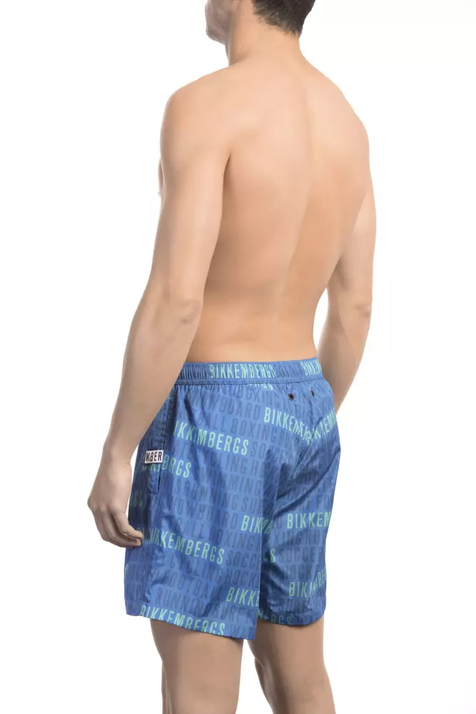 Blue Polyester Men Swim Short hover
