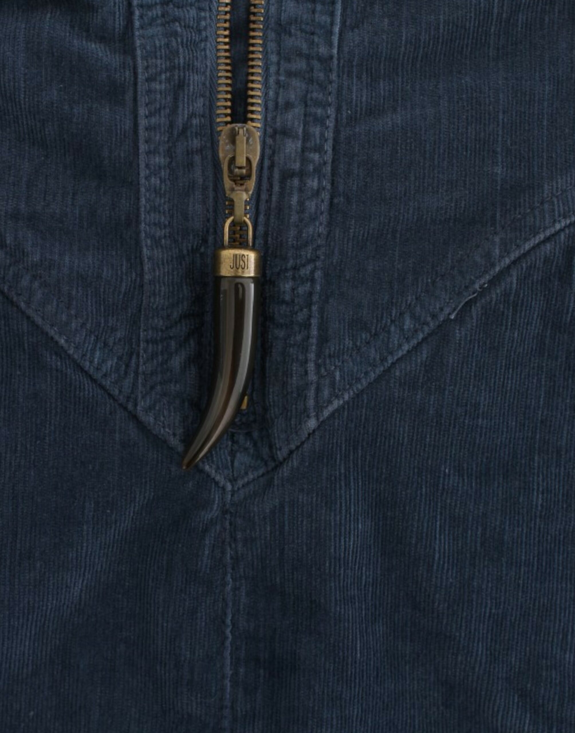 Blue corduroy pencil skirt