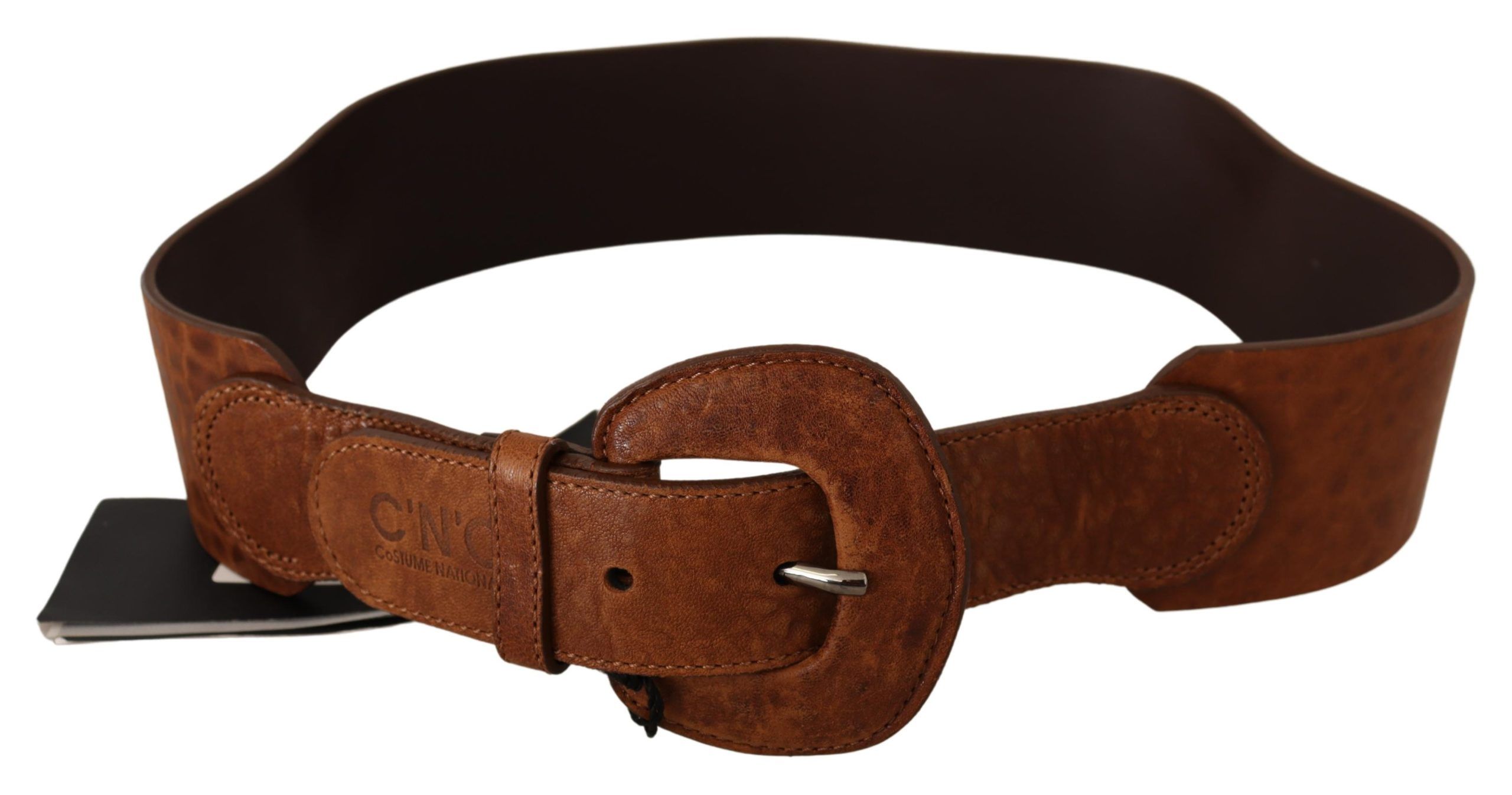 Brown Leather Fashion Waist Buckle Belt hover