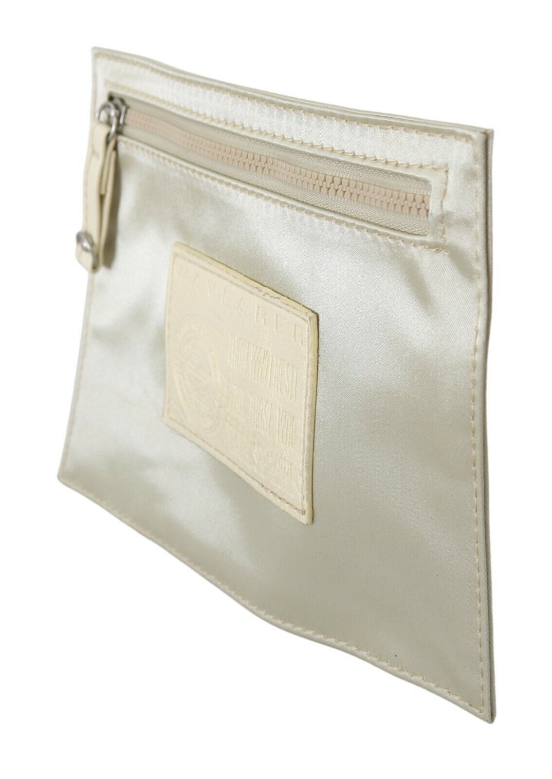 White Zippered Coin Holder Wallet hover