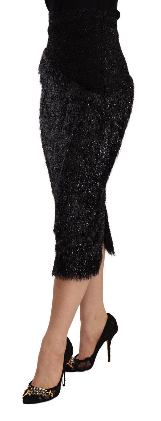 Elegant High Waist Pencil Midi Skirt hover