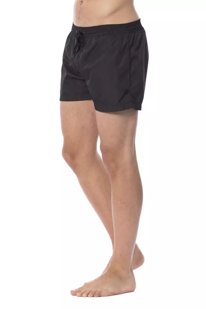 Black Polyester Men Swimsuit hover