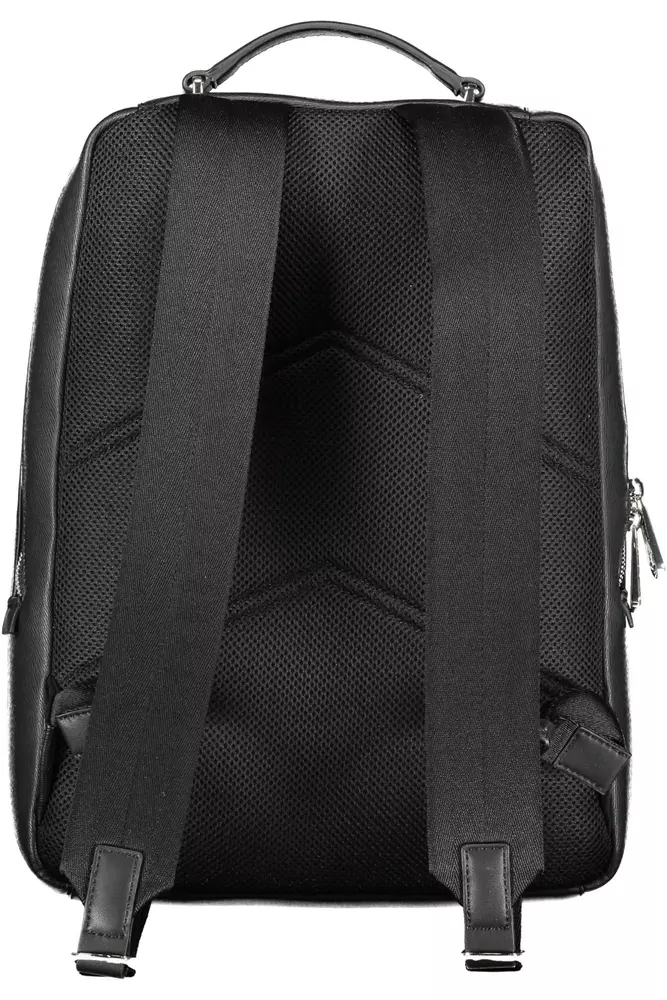 Black Polyester Men Backpack hover