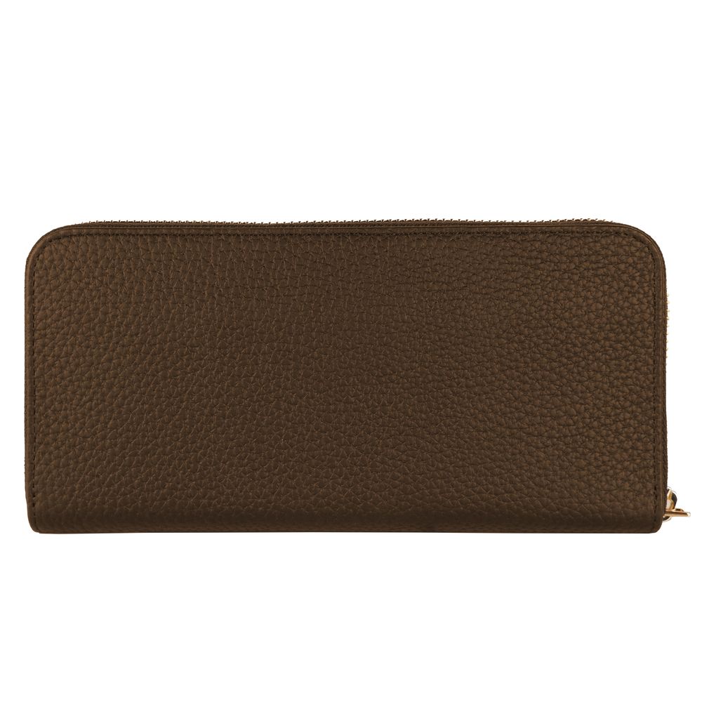 Exquisite Leather Zip Wallet in Brown hover