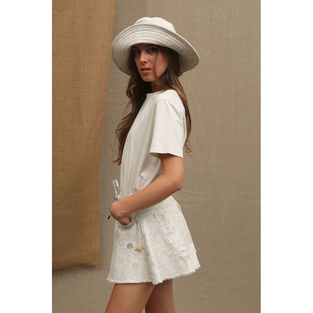 "White Cotton Women T-Shirt" hover