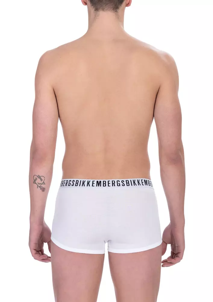 White Cotton Men's Trunk Underwear Twin Pack hover