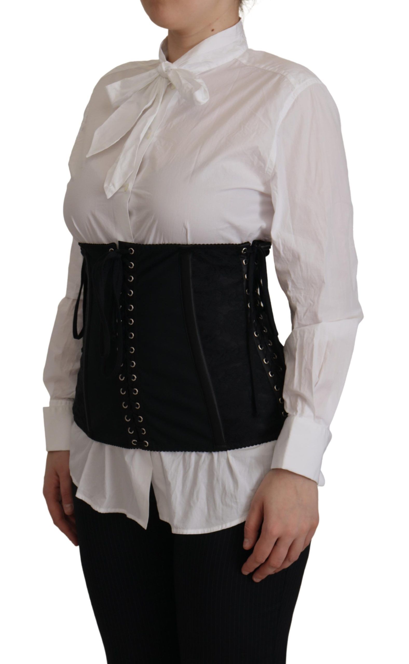 Black Corset Belt Stretch Waist Strap Top hover