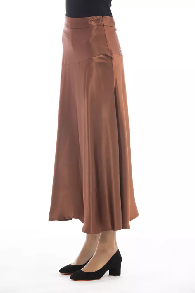 Brown Viscose Women Skirt hover