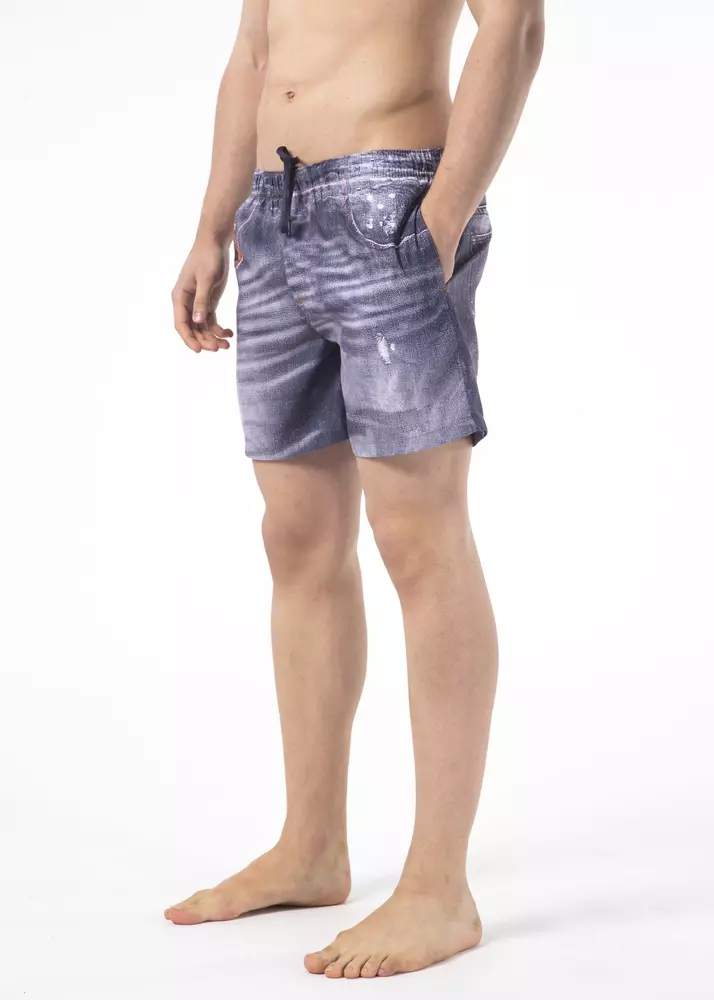 Blue Polyester Men Swim Short hover