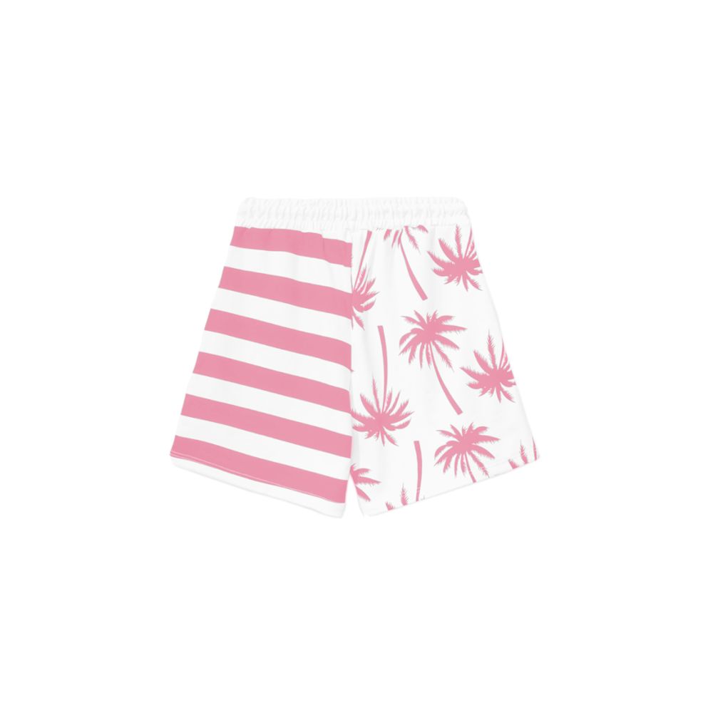 Chic Pink Striped Drawstring Shorts hover