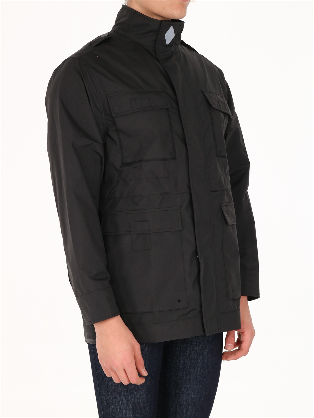 Windproof jacket 4 pockets black hover