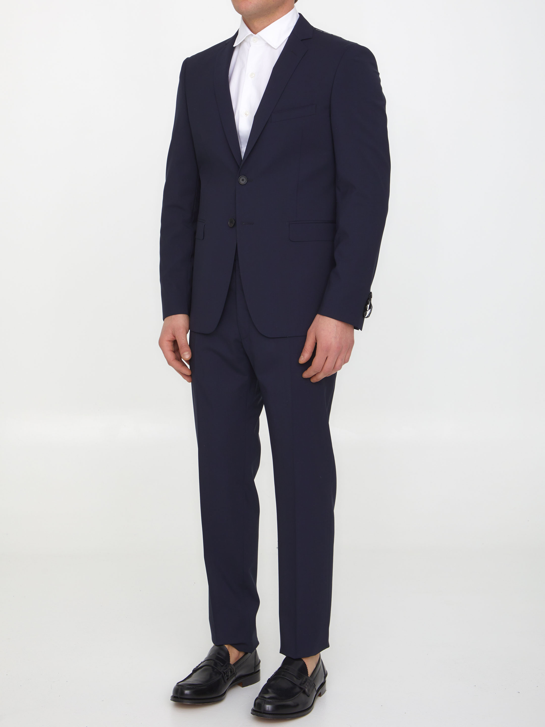 virgin wool-blend suit